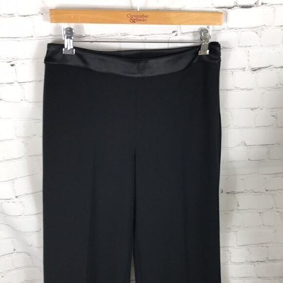 St. John Essentials for Nordstrom Satin Waistband Wide 11” leg side Zipper EUC - Picture 3 of 5